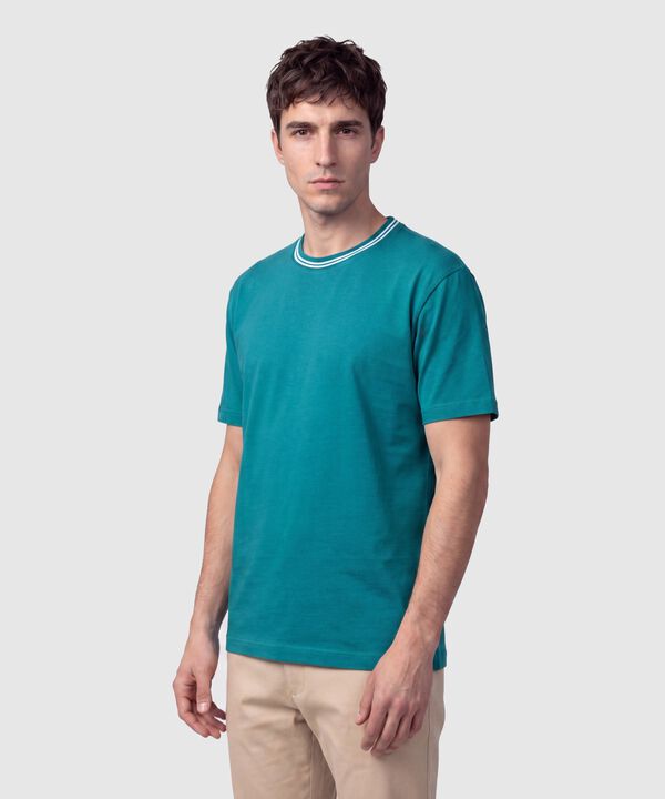 Camiseta Cuello Con Detalle Para Hombre image number null