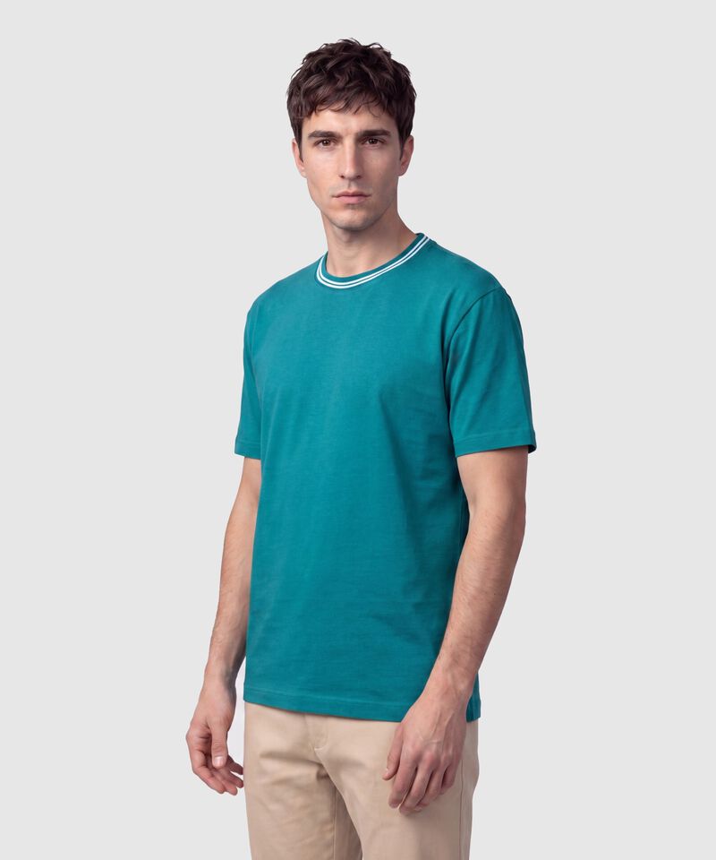 Camiseta Cuello Con Detalle Para Hombre