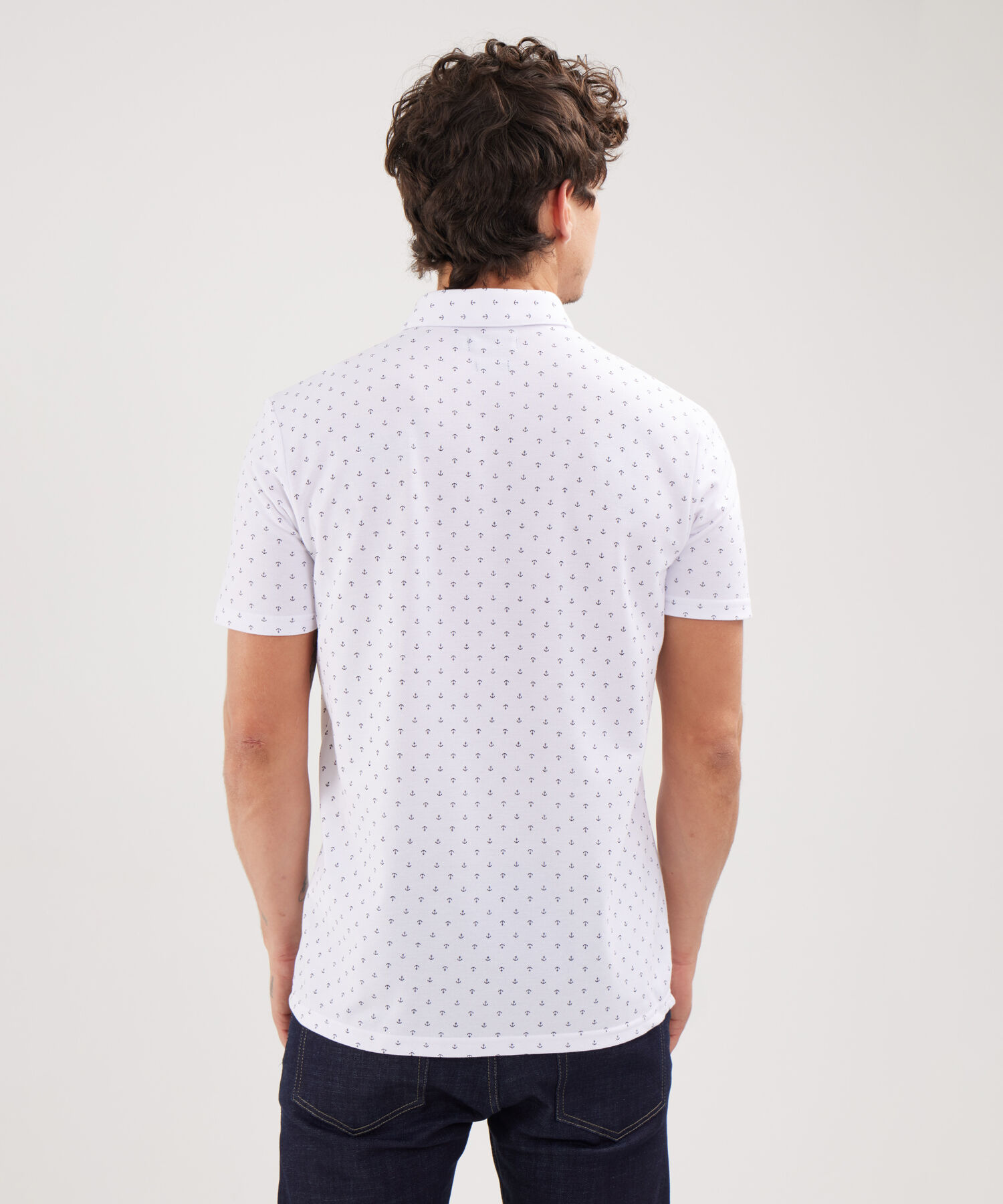 Polo Cuello Maquina Estampada