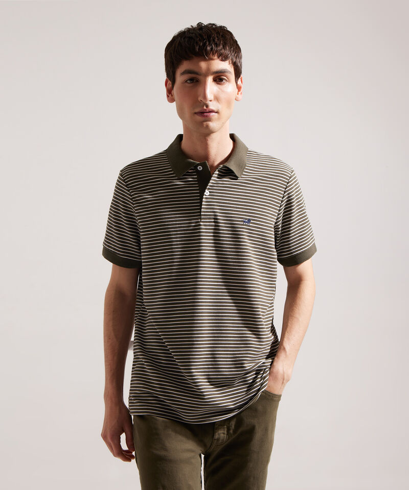 Polo Cuello Tejido Preteñido Bicolor Continuo