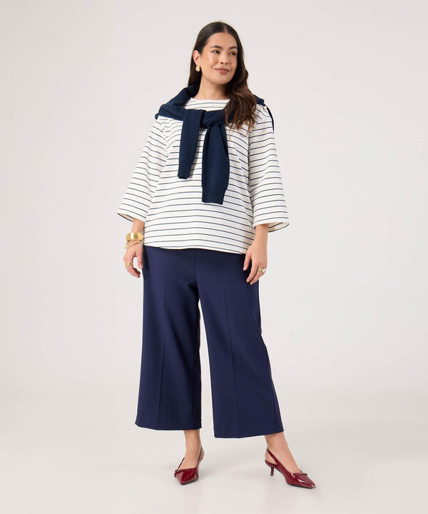 Pantalon Culotte Unicolor Para Mujer Curvy image number null