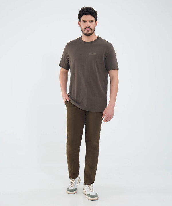 Camiseta Con Bordado Cuello Redondo image number null