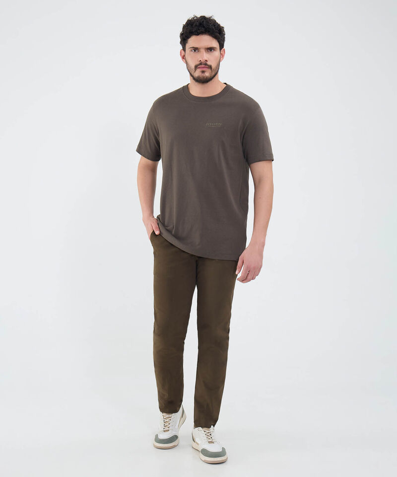 Camiseta Con Bordado Cuello Redondo