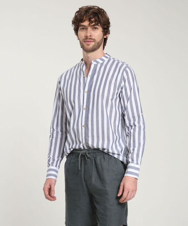 Camisa Manga Larga Cuello Mao image number null