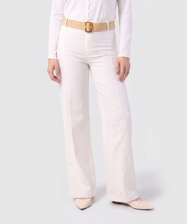 Pantal&oacute;n con Cintur&oacute;n de Rafia Para Mujer