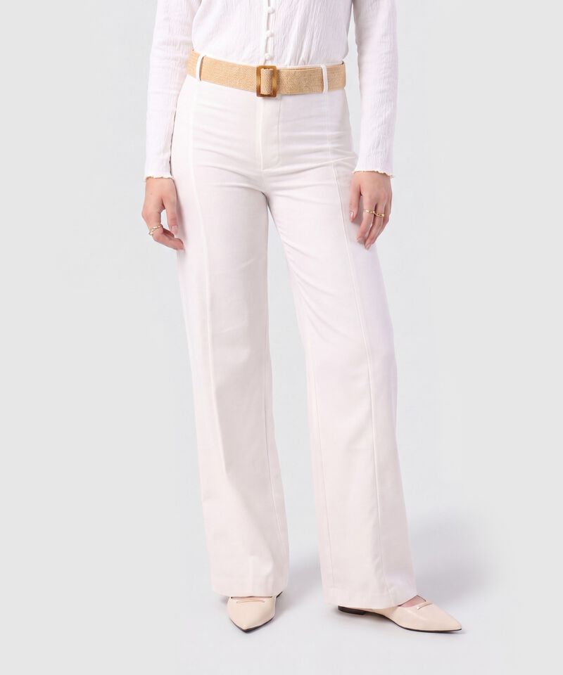 Pantal&oacute;n con Cintur&oacute;n de Rafia Para Mujer