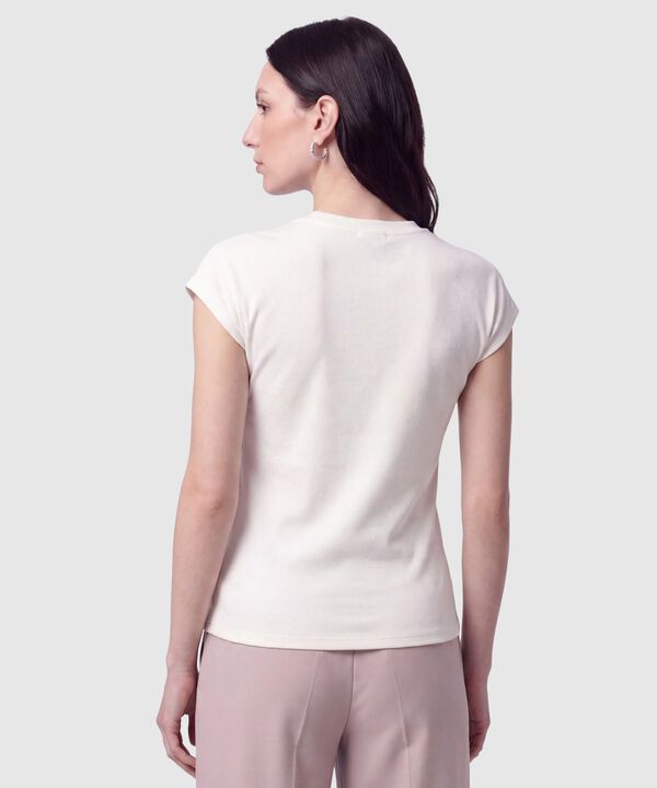Camiseta Manga Corta Texturizada Para Mujer