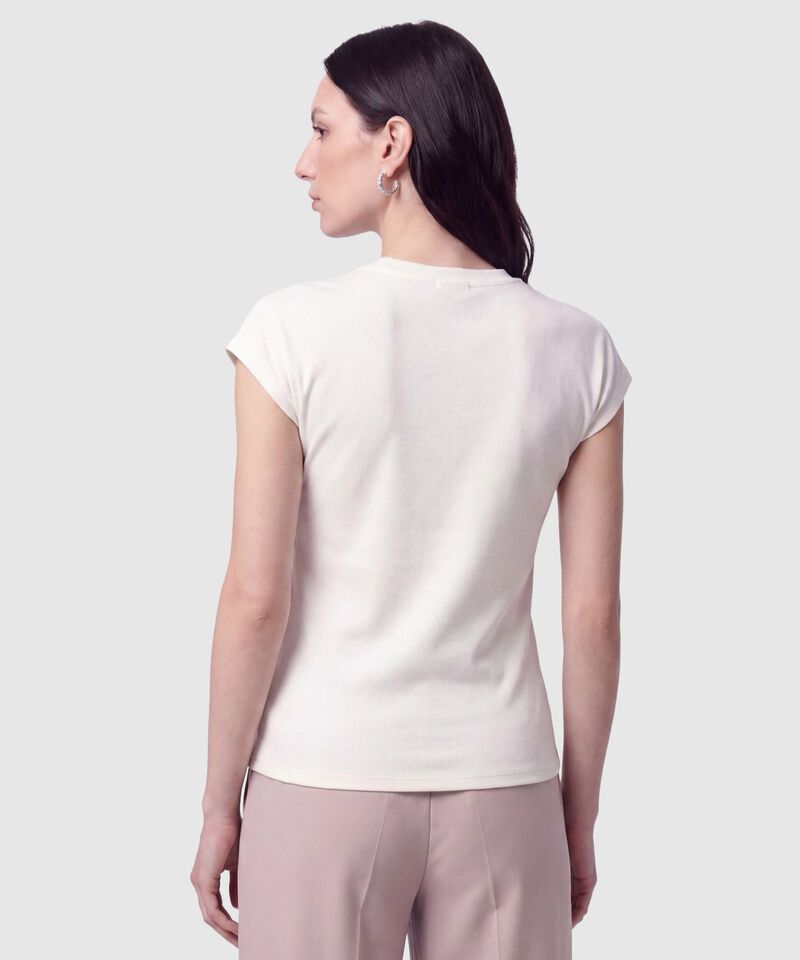 Camiseta Manga Corta Texturizada Para Mujer