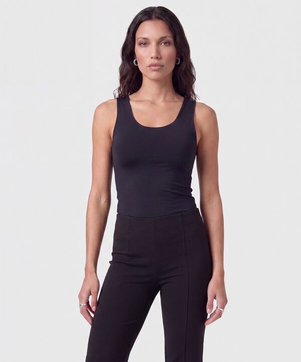 Top Sin Mangas Cuello U Para Mujer image number null