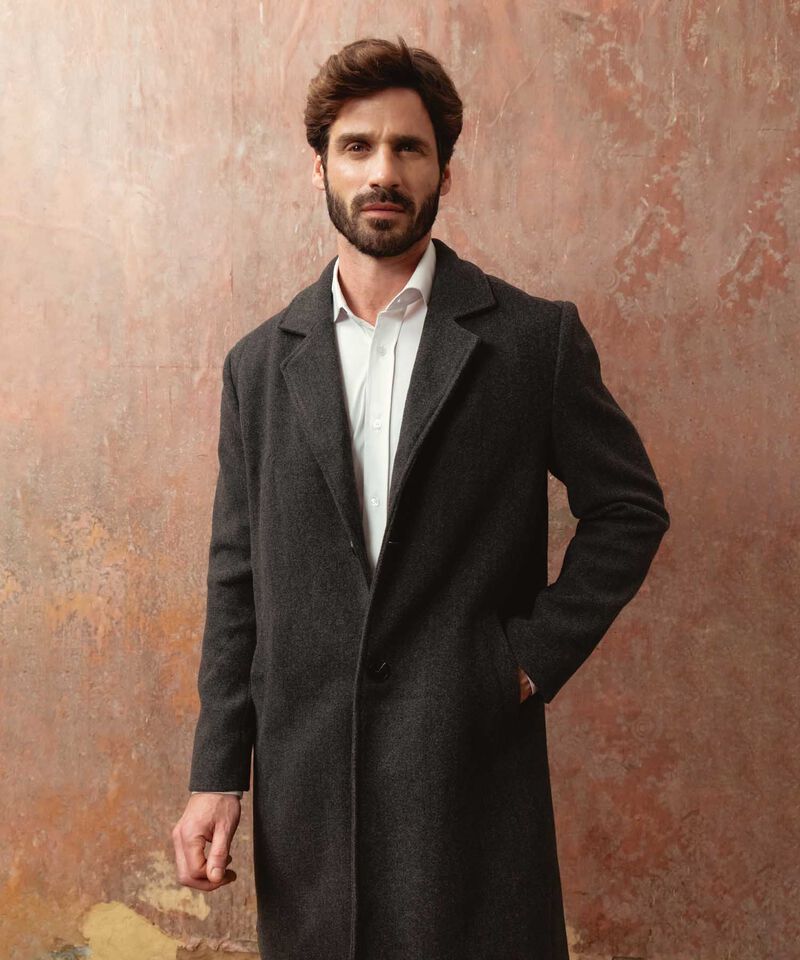 Abrigo Unicolor Con Solapas 