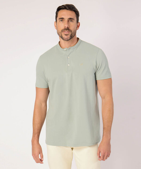 Polo Unicolor Cuello Mao  image number null