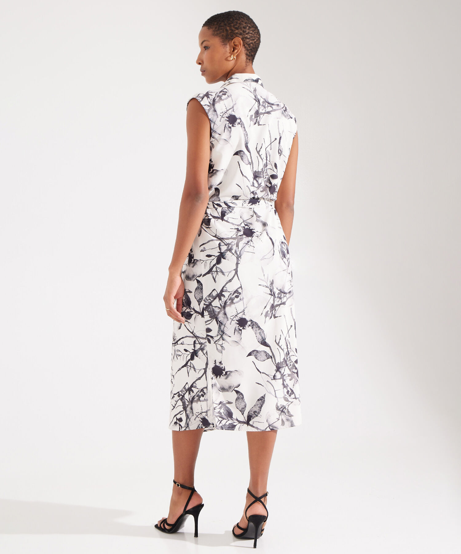 Vestido Con Estampado De Hojas