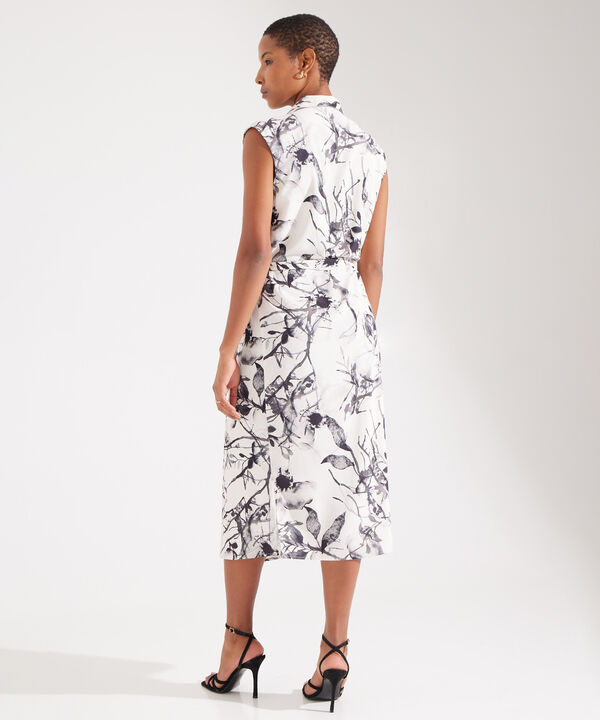 Vestido Con Estampado De Hojas image number null