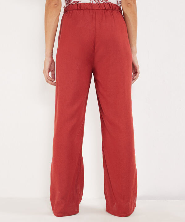 Pantalón Bota Recta En Lino
