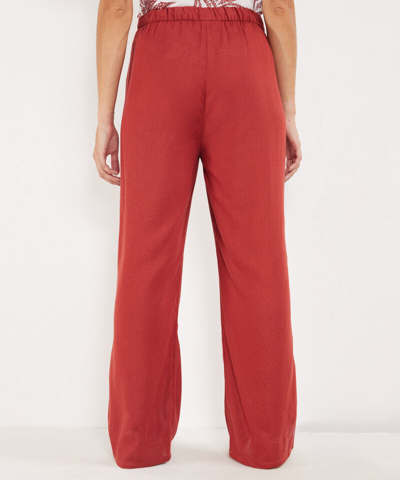 Pantalón Bota Recta En Lino