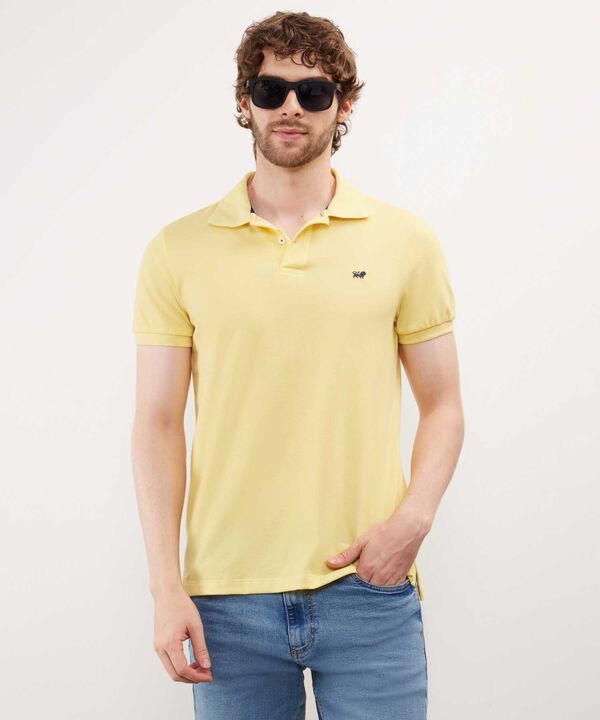 Polo Tejido Unicolor Cuello Y Puños Tejidos,Sin Bolsillo Con Hiladillo. image number null