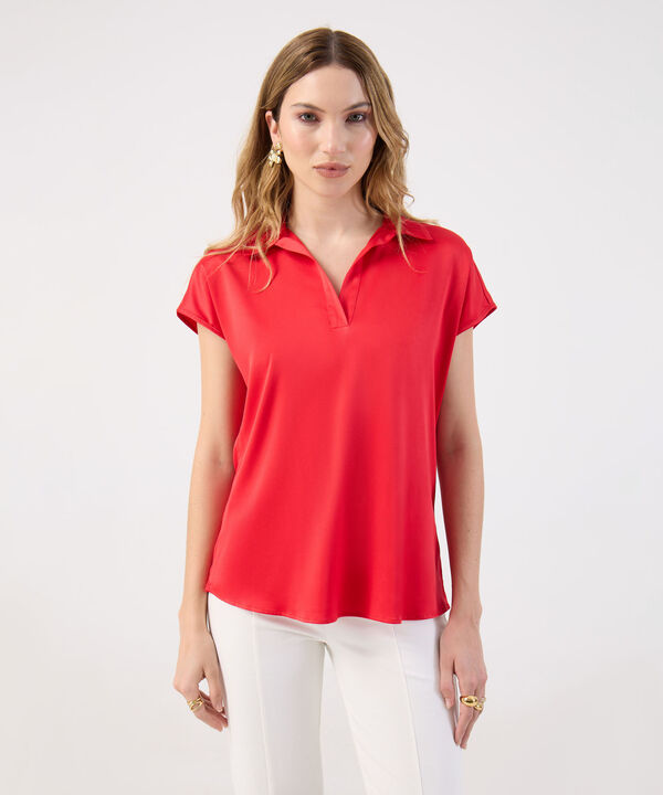 Blusa Tipo Polo Para Mujer Manga Corta image number null