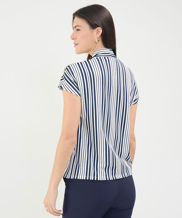 Camiseta a Rayas Escote en V