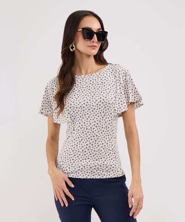 Camiseta Estampada Cuello Redondo