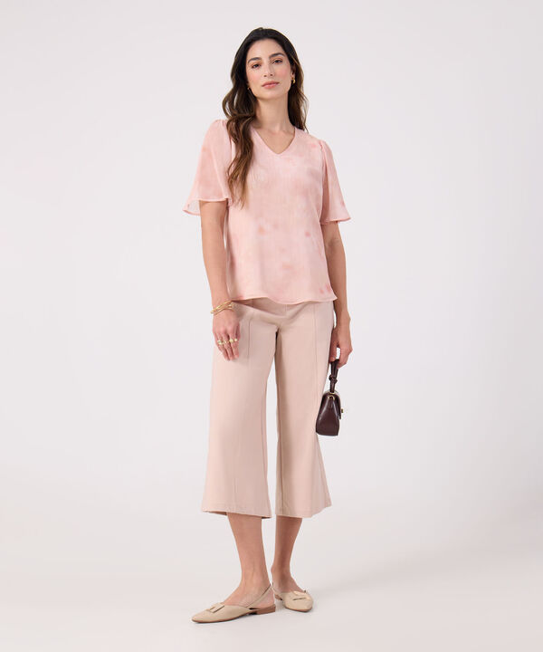 Blusa Cuello V Con Detalle  image number null
