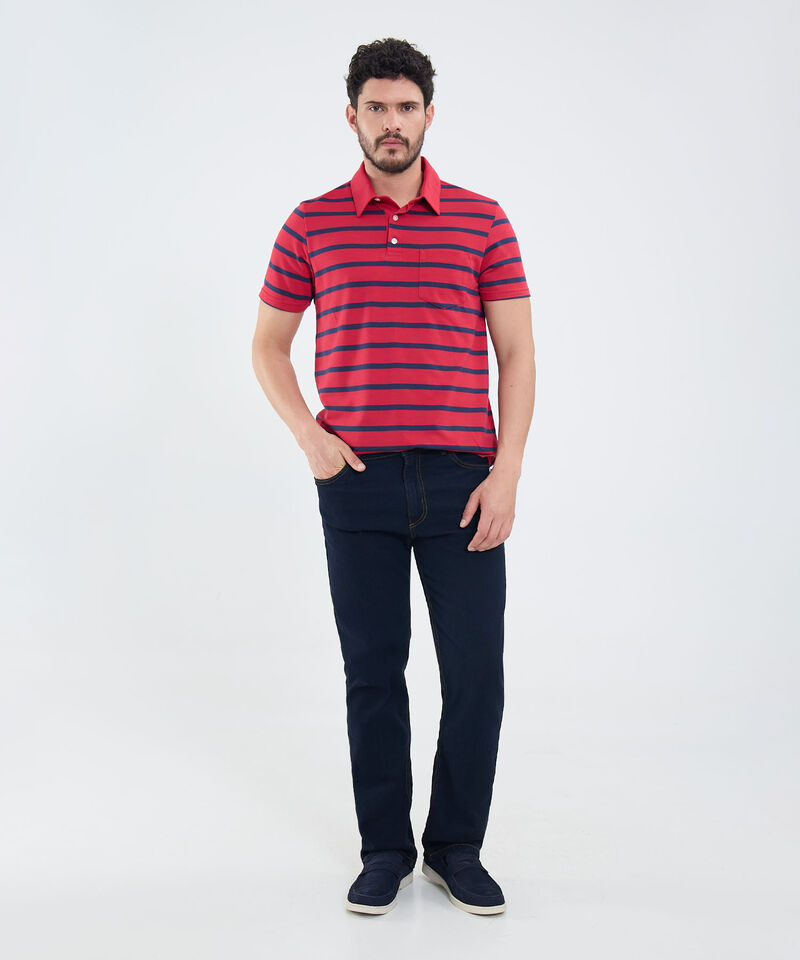 Polo Cuello Duro con Franjas