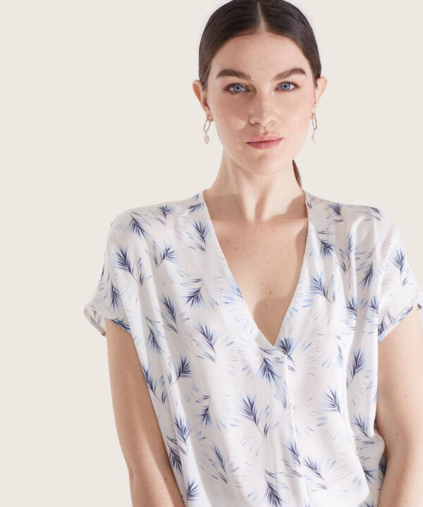 Blusa Estampado de Hojas image number null