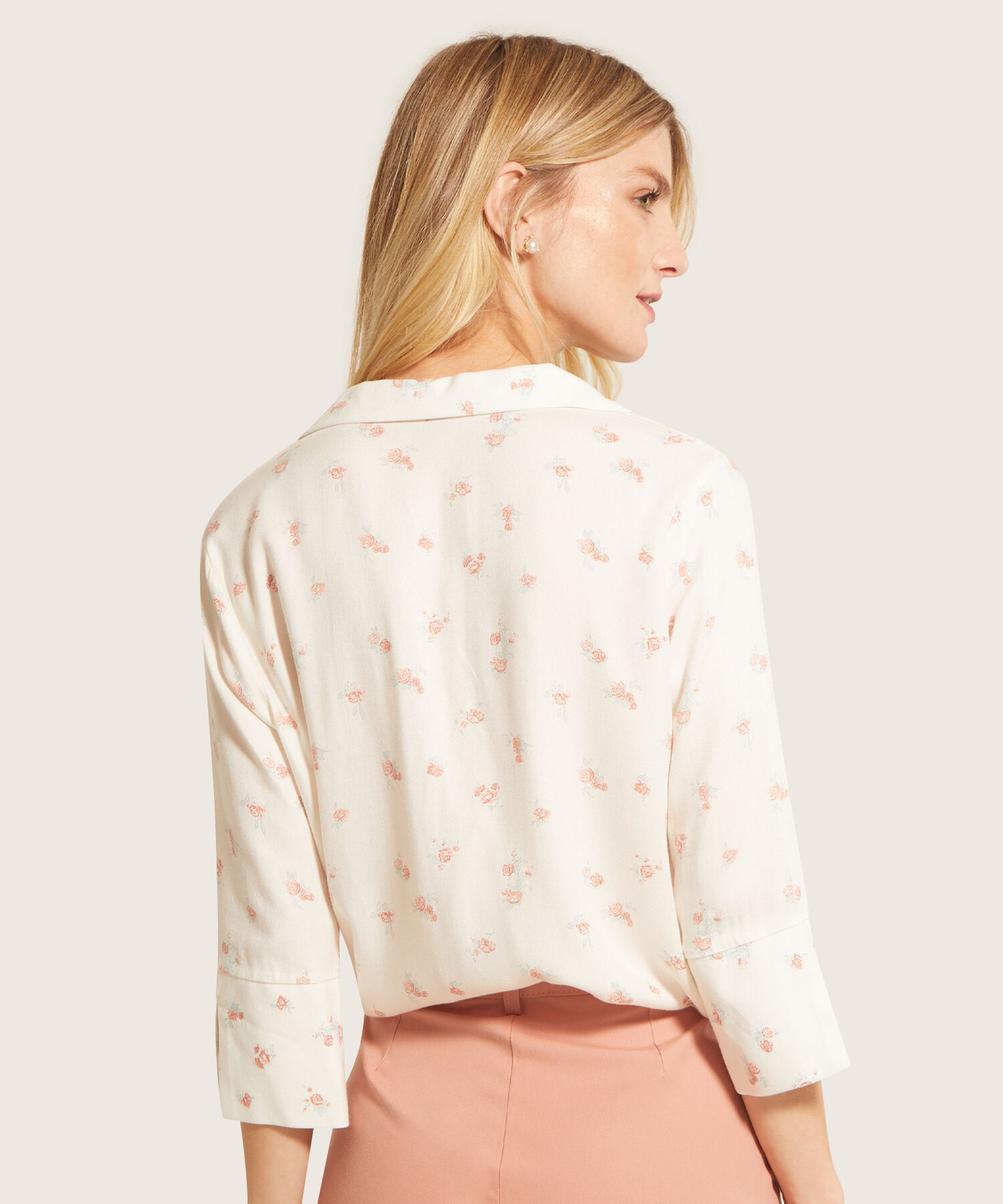 Camisa Manga 3/4 Corporativa Estampada
