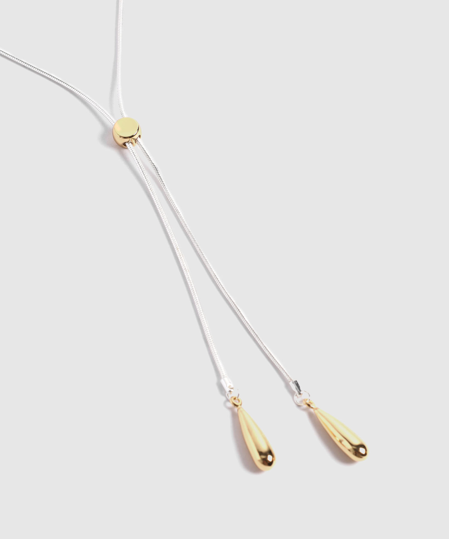 Collar Para Mujer Tipo Lazo con Gota Metálica