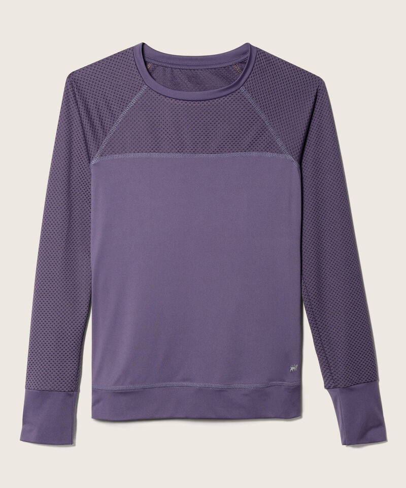 Camiseta Manga Larga Malla Respirable, Sport Líneas