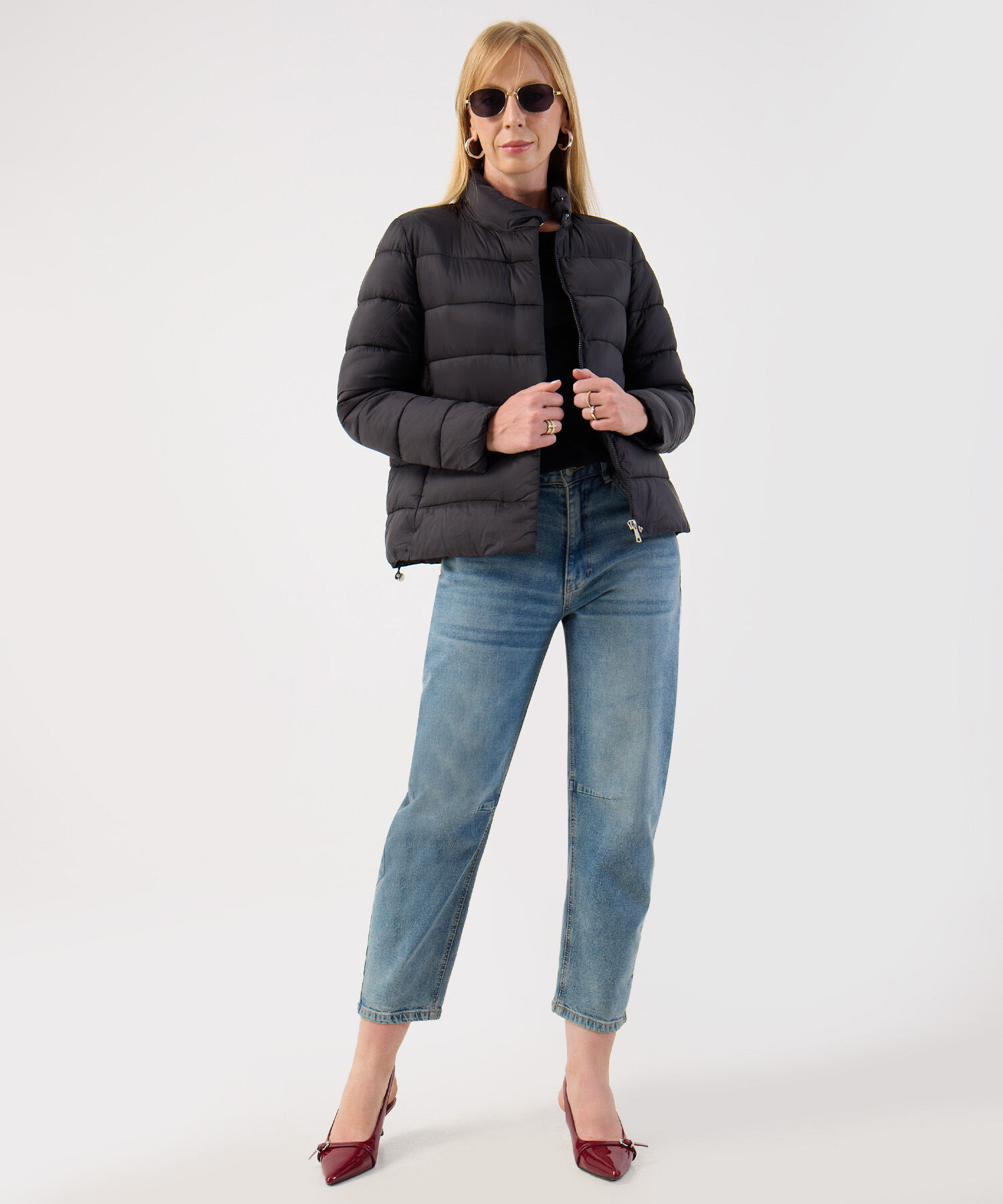 Chaqueta Acolchada de Cuello Alto