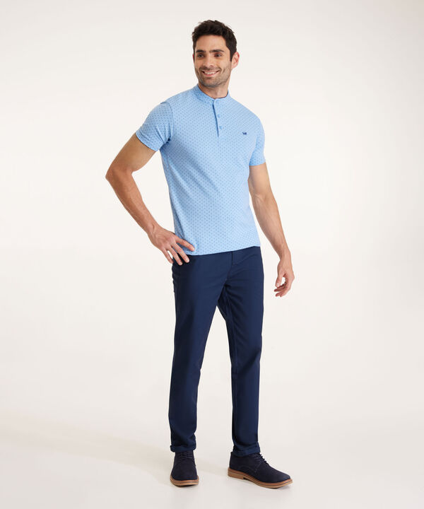 Pantalon Unicolor Chino Con El&aacute;stico En Pretina image number null