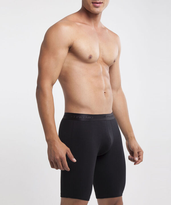 Boxer Para Hombre De Diseño Largo En Lycra-Algodón image number null