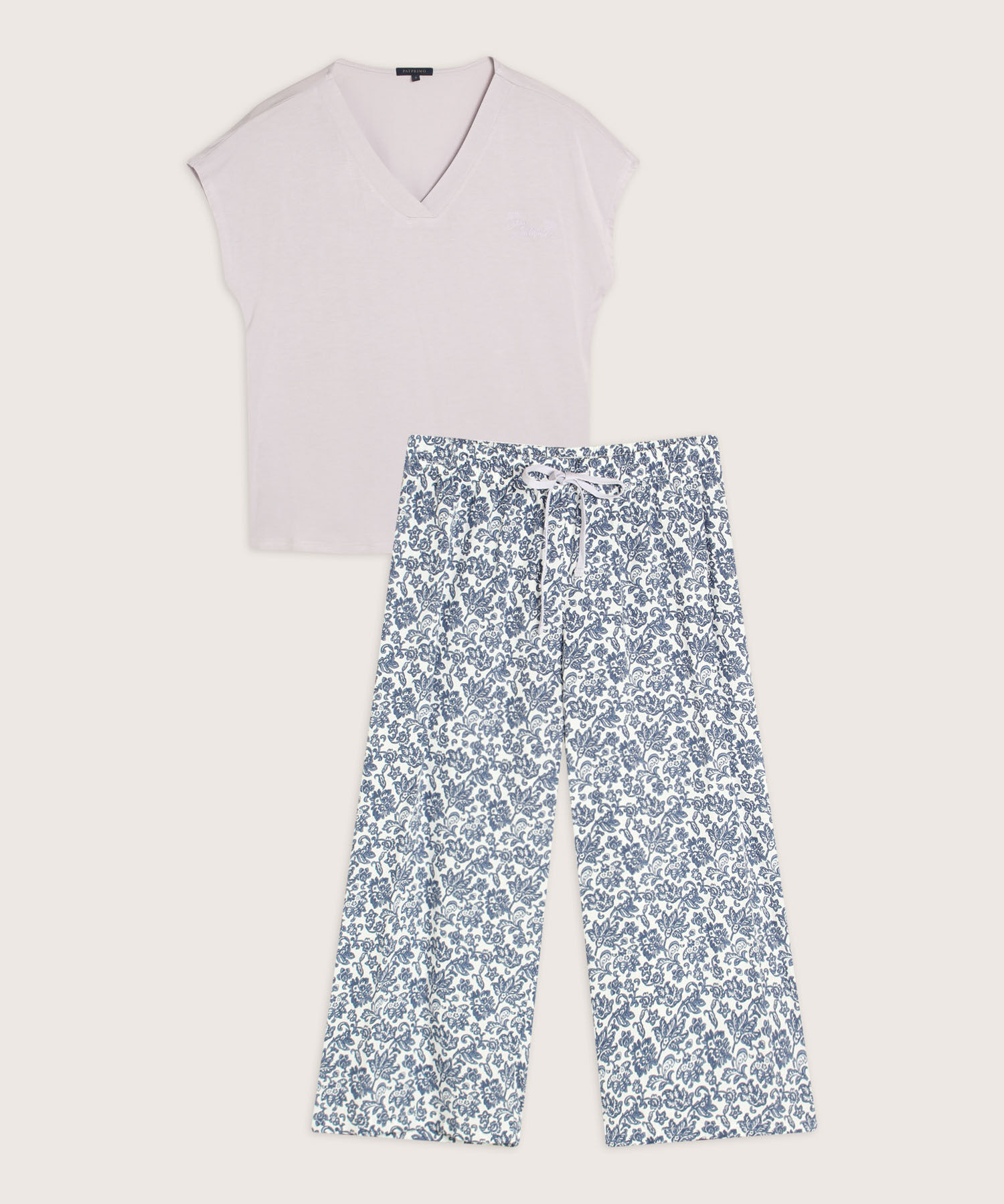 Pijama Mujer Manga Corta Unicolor 
