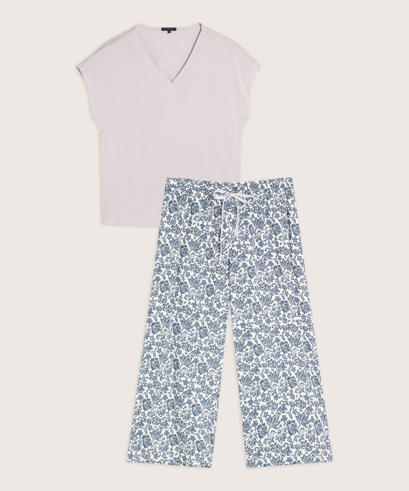 Pijama Mujer Manga Corta Unicolor 