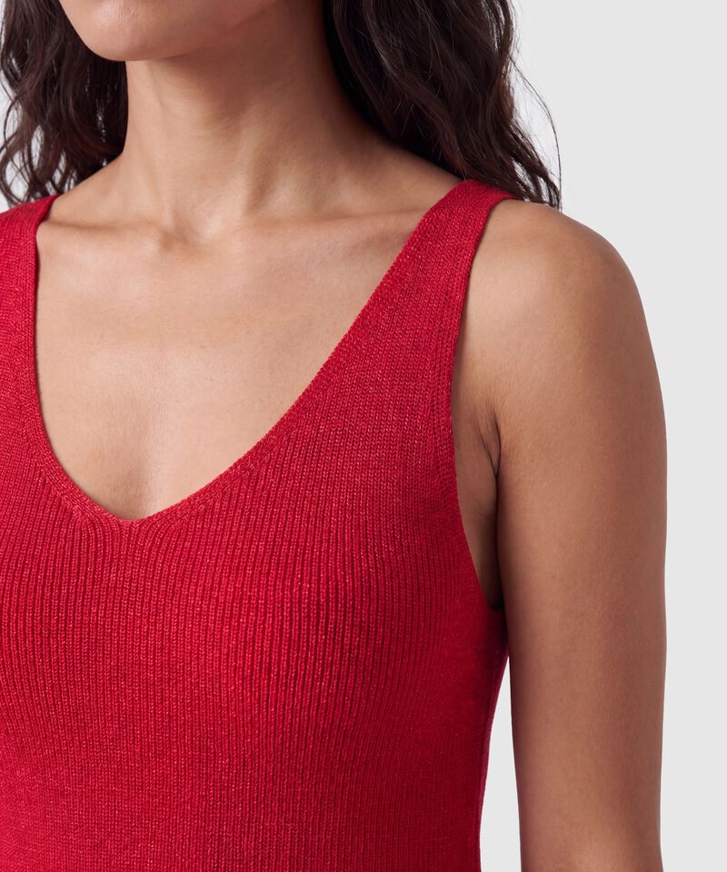 Camiseta Sin Mangas Cuello V Para Mujer