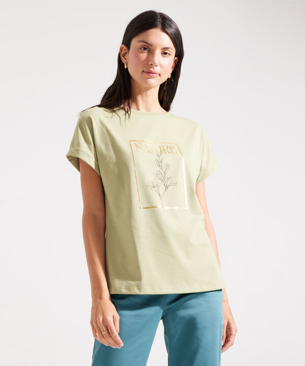 Camiseta Estampada con Guardapolvos