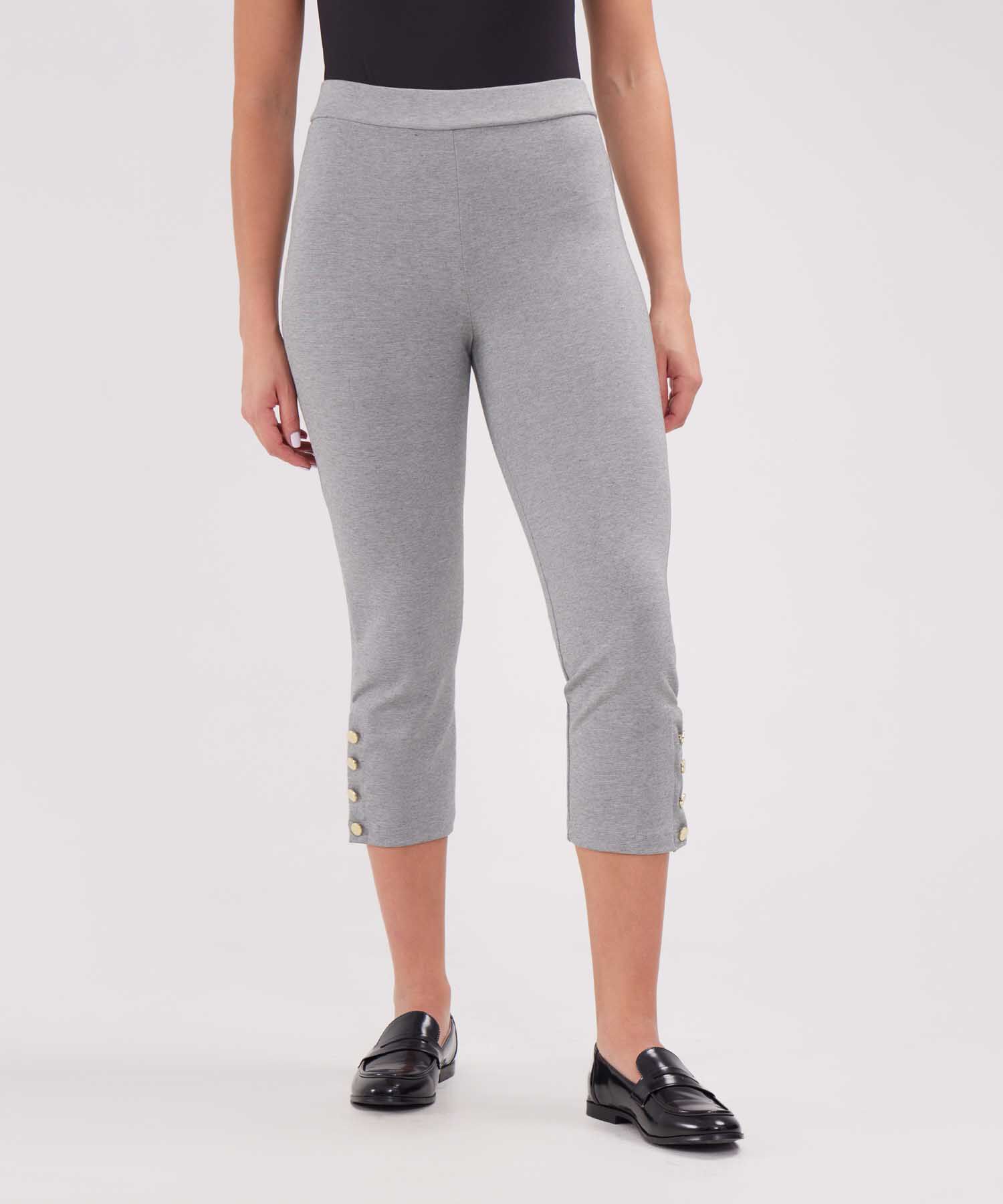 Leggins Unicolor Con Botones Decorativos