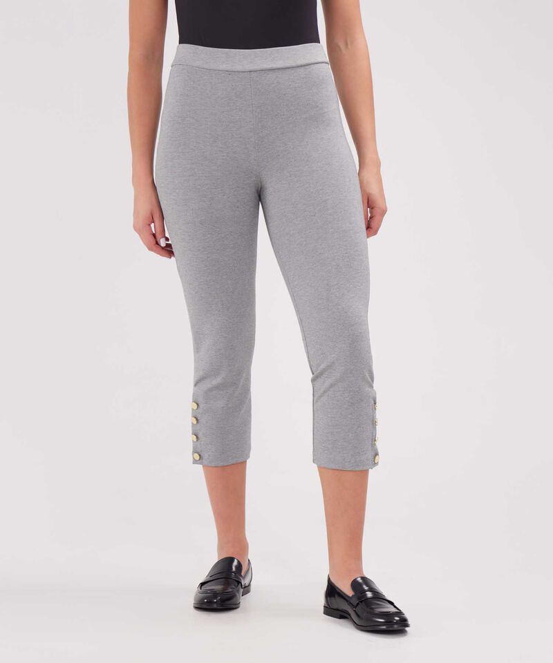 Leggins Unicolor Con Botones Decorativos