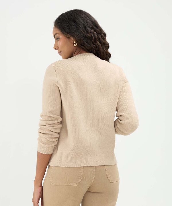 Saco Cardigan Con Botones Nauticos Para Mujer
