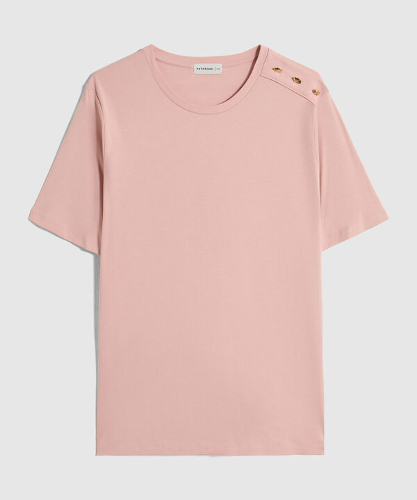 Camiseta Con Botones En Hombro Para Mujer Curvy image number null