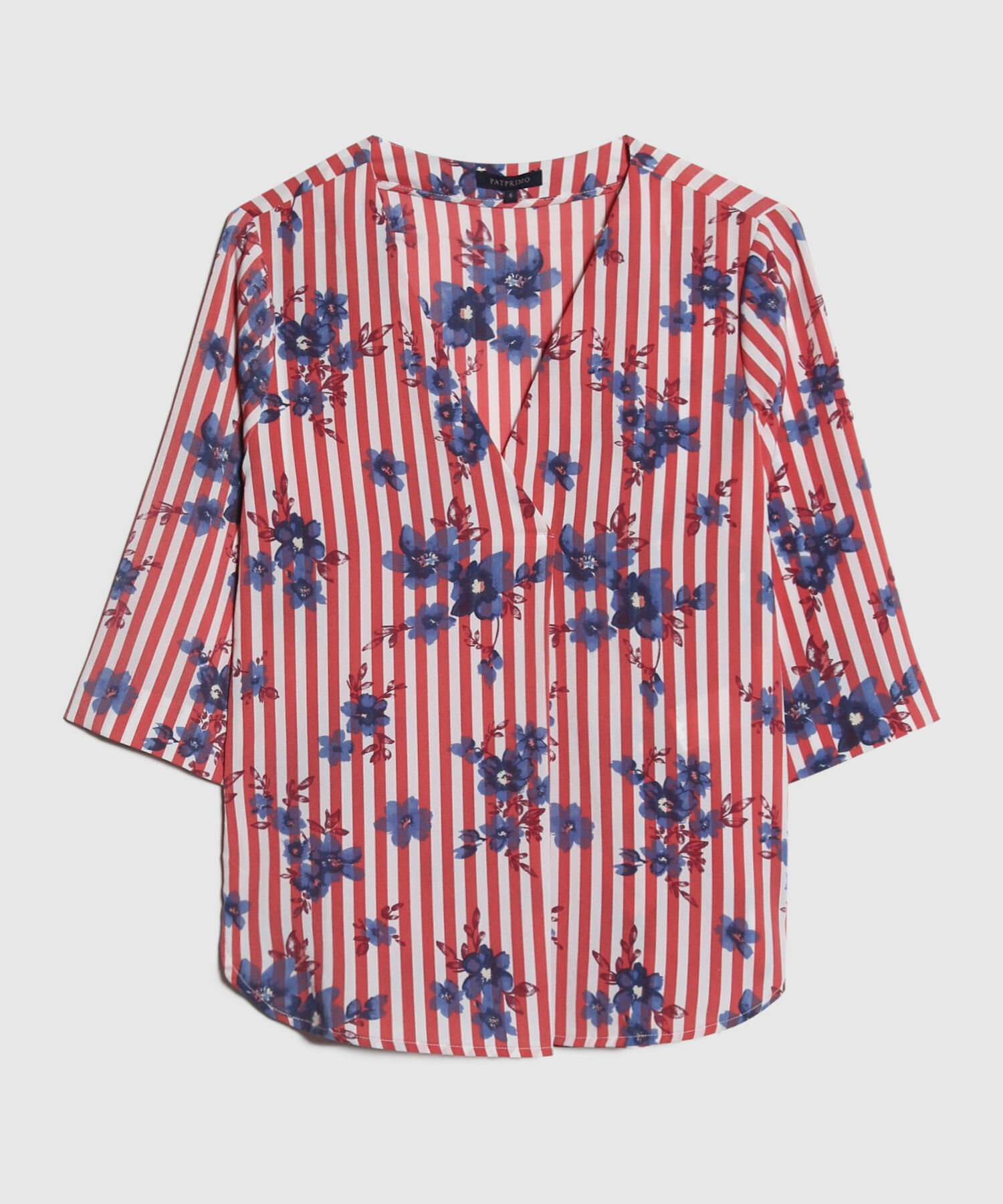 Blusa Estampada Escote en V