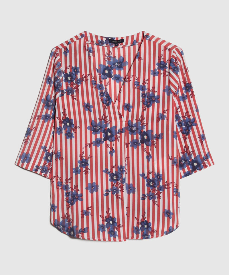 Blusa Estampada Escote en V