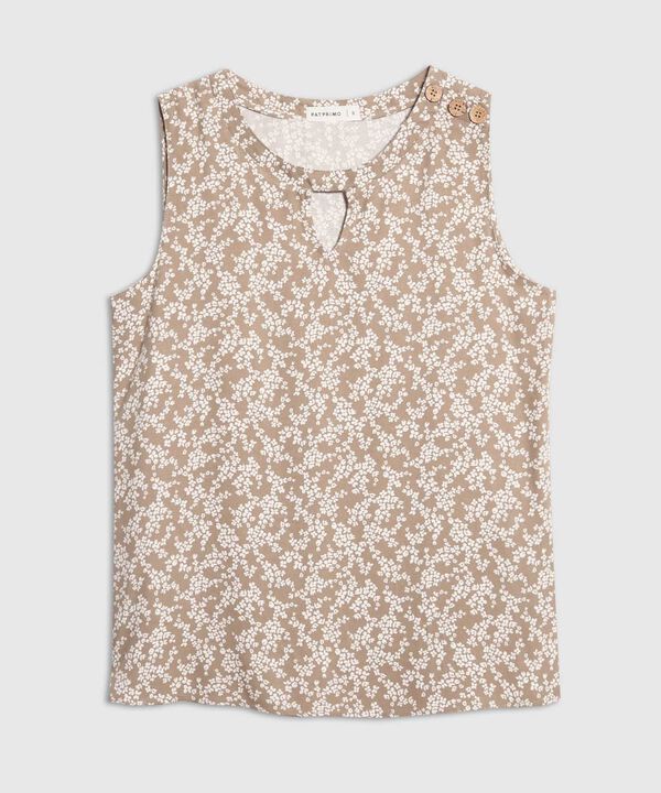 Blusa Estampada Manga Sisa