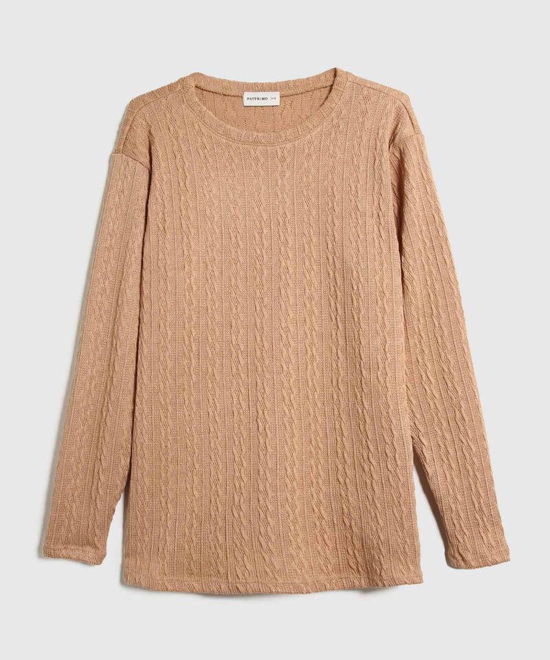 Saco Unicolor Con Textura