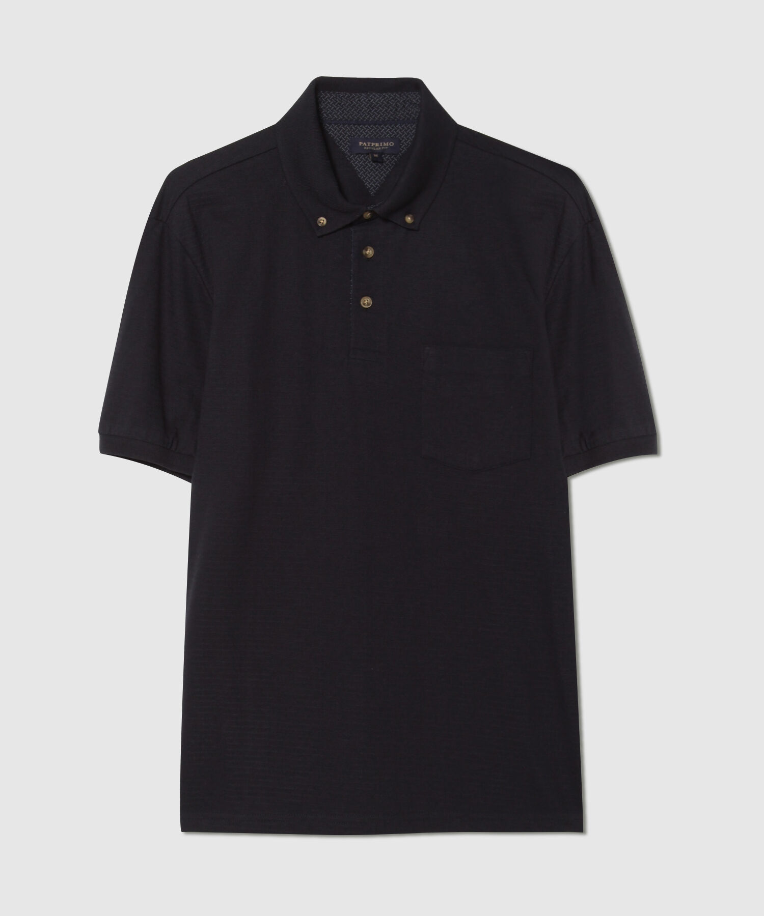 Polo Unicolor Button Down Manga Corta