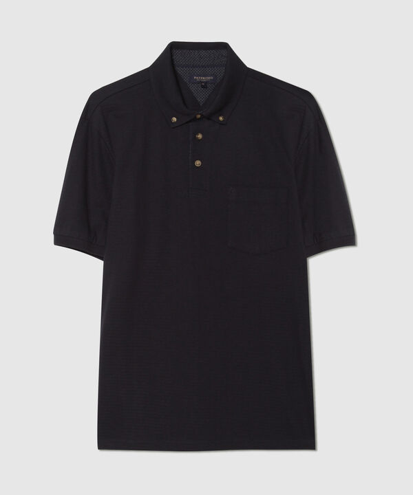 Polo Unicolor Button Down Manga Corta