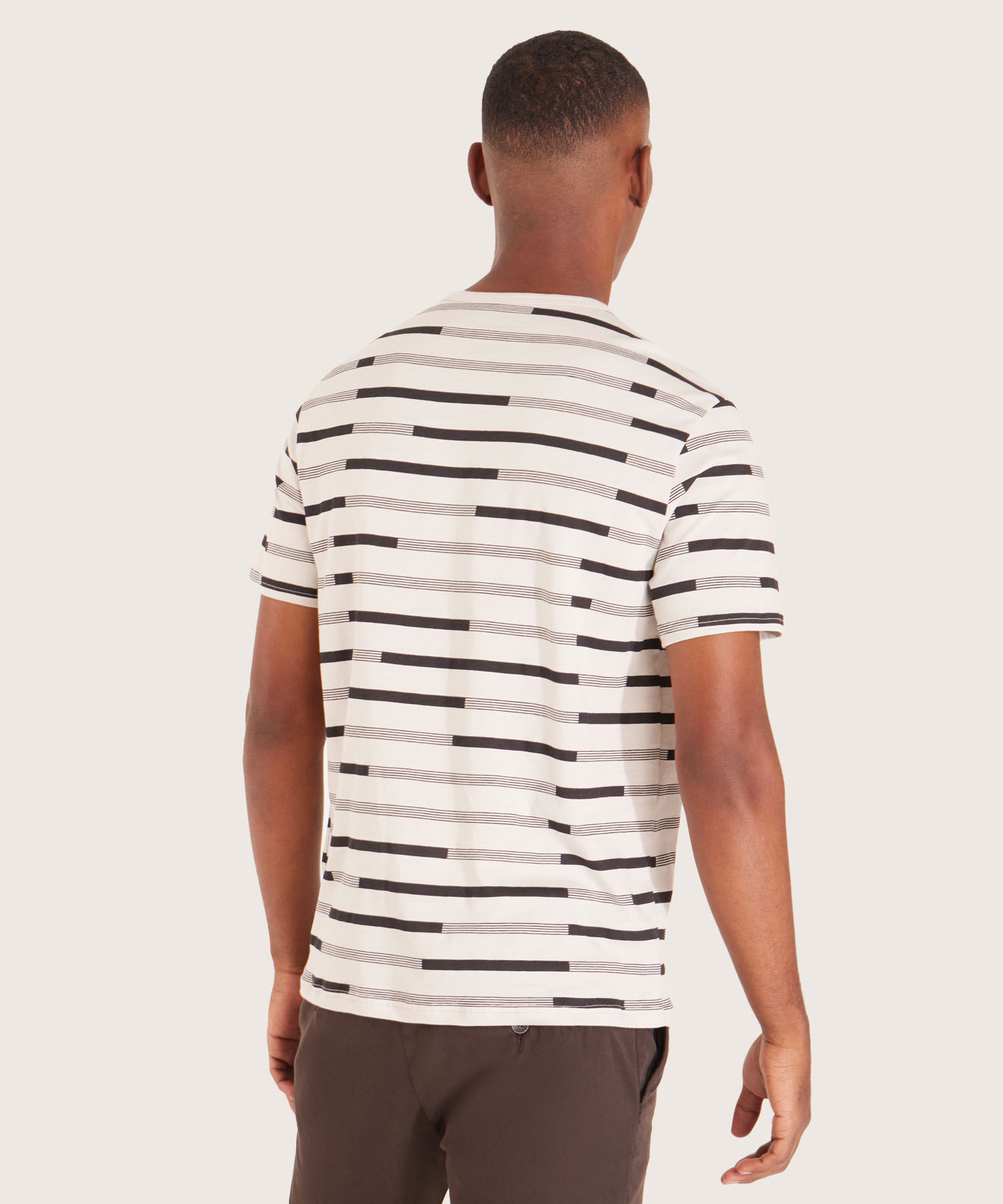Camiseta Estampada Manga Corta Con Cuello Redondo En Rib