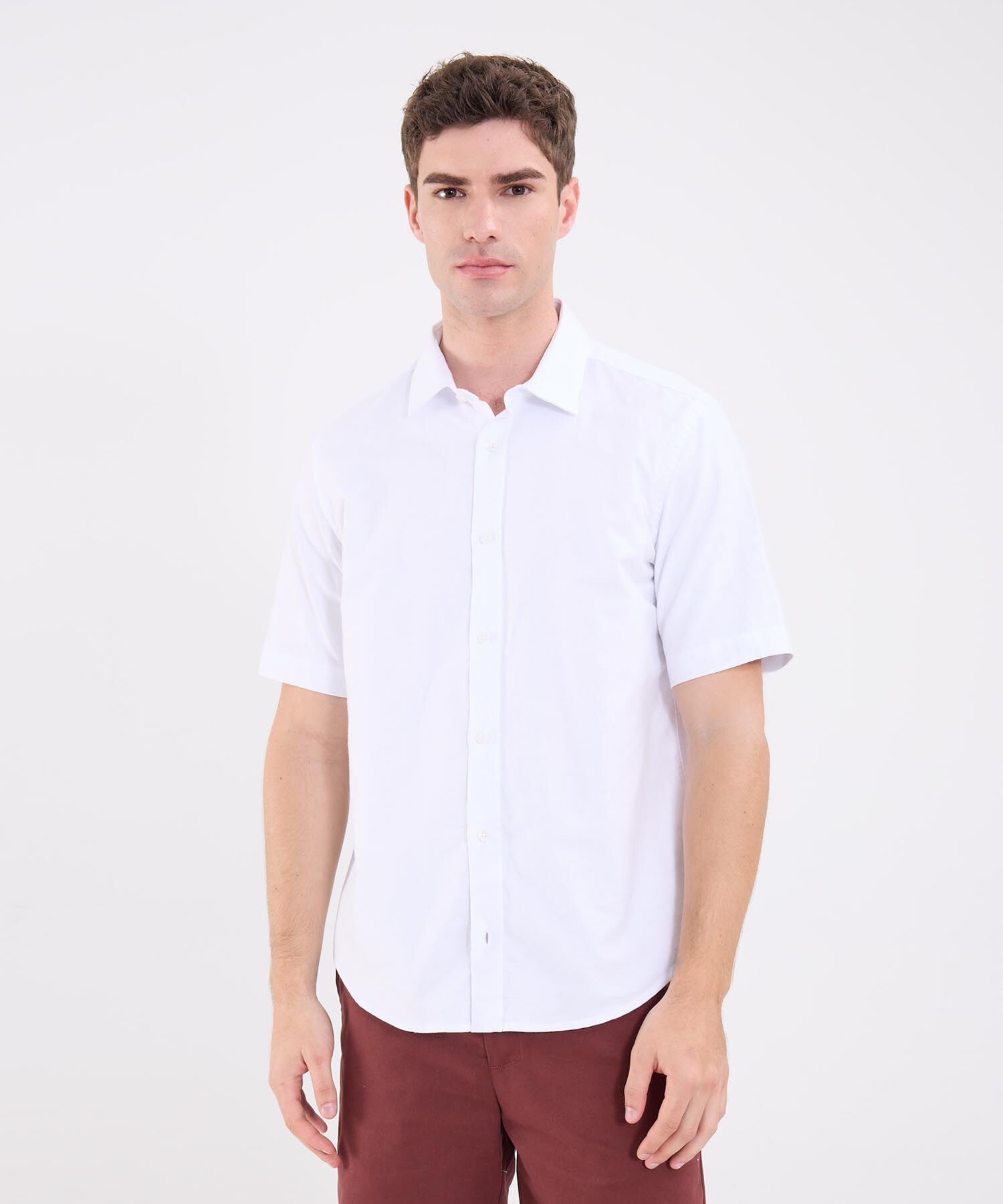 Camisa Oxford Manga Corta