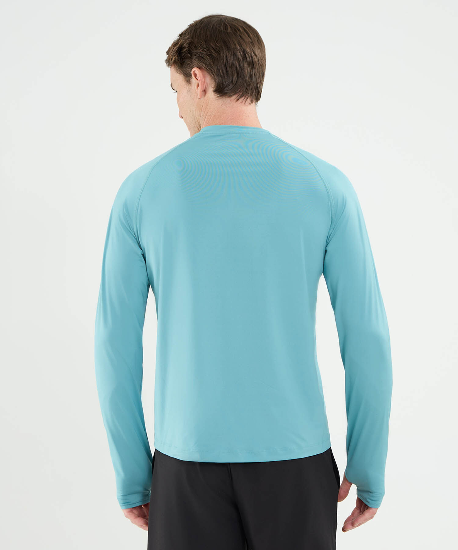 Camiseta Manga Larga Con Cuello Redondo Para Hombre