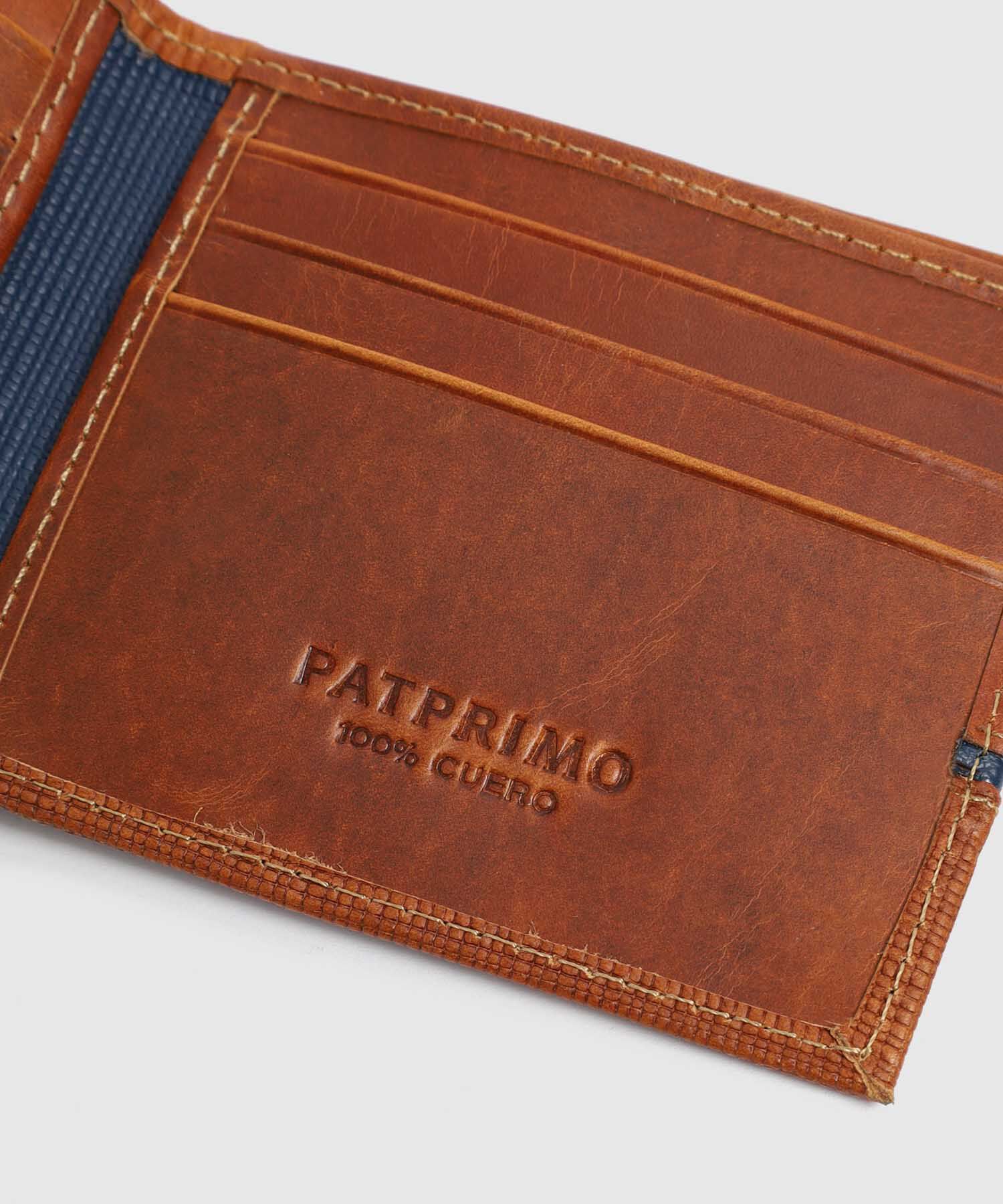 Billetera Plegable Con Textura Hombre